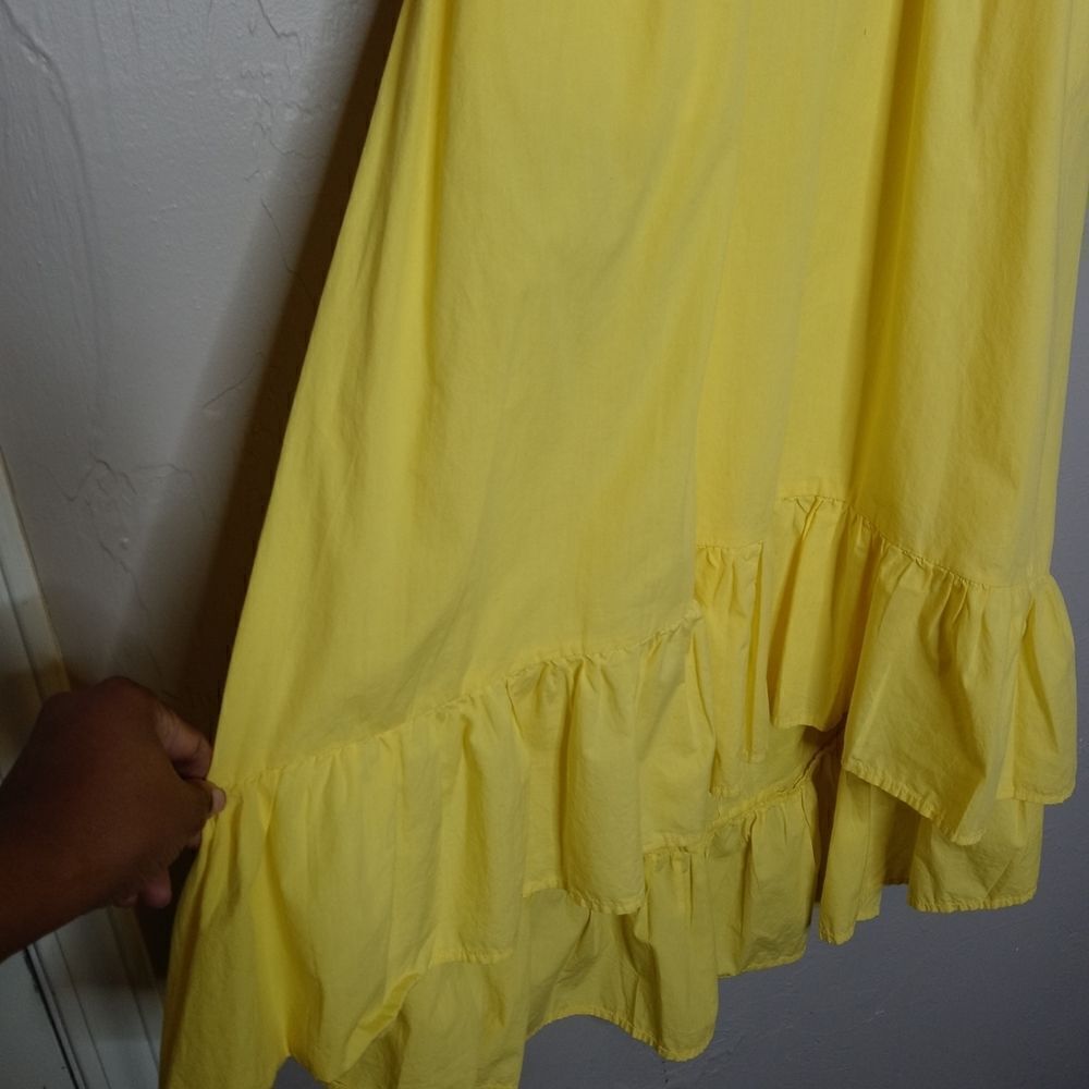 Joie Clorinda Tie Front Cut Out Yellow Dress - Picture 8 of 12